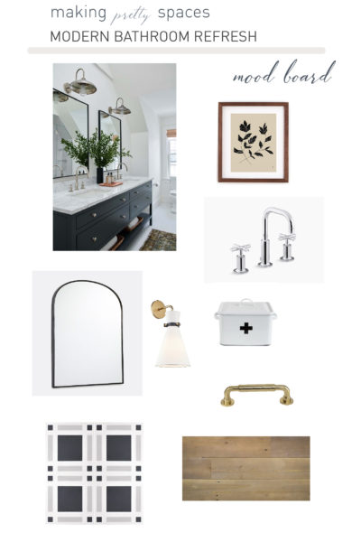 Bathroom Makeover - Mood Board & Plans - Making Pretty Spaces Blog