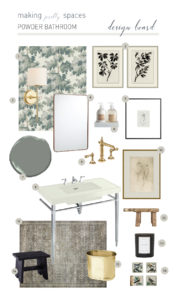 The Full Design Plan For Our Moody Powder Bathroom - Making Pretty ...