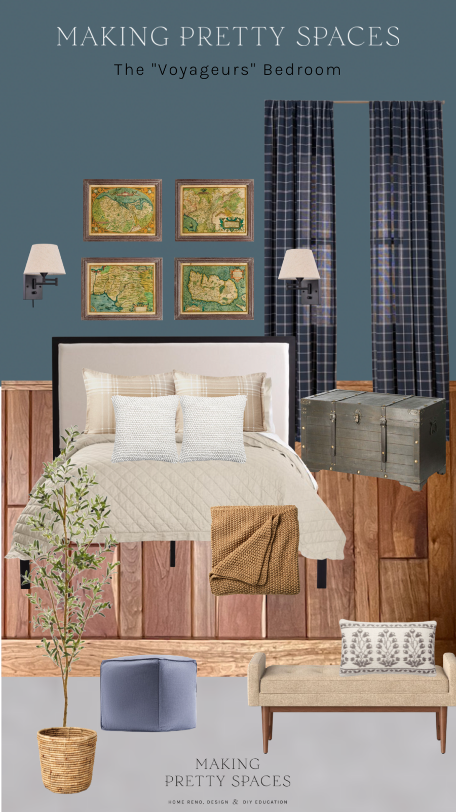 The "Voyageurs" Cabin Bedroom Reveal: All The Sources - Making Pretty ...